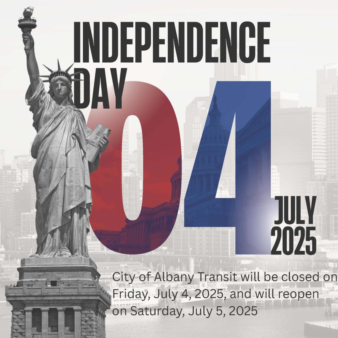 Blue Red Bold Modern Independence Day Instagram Post