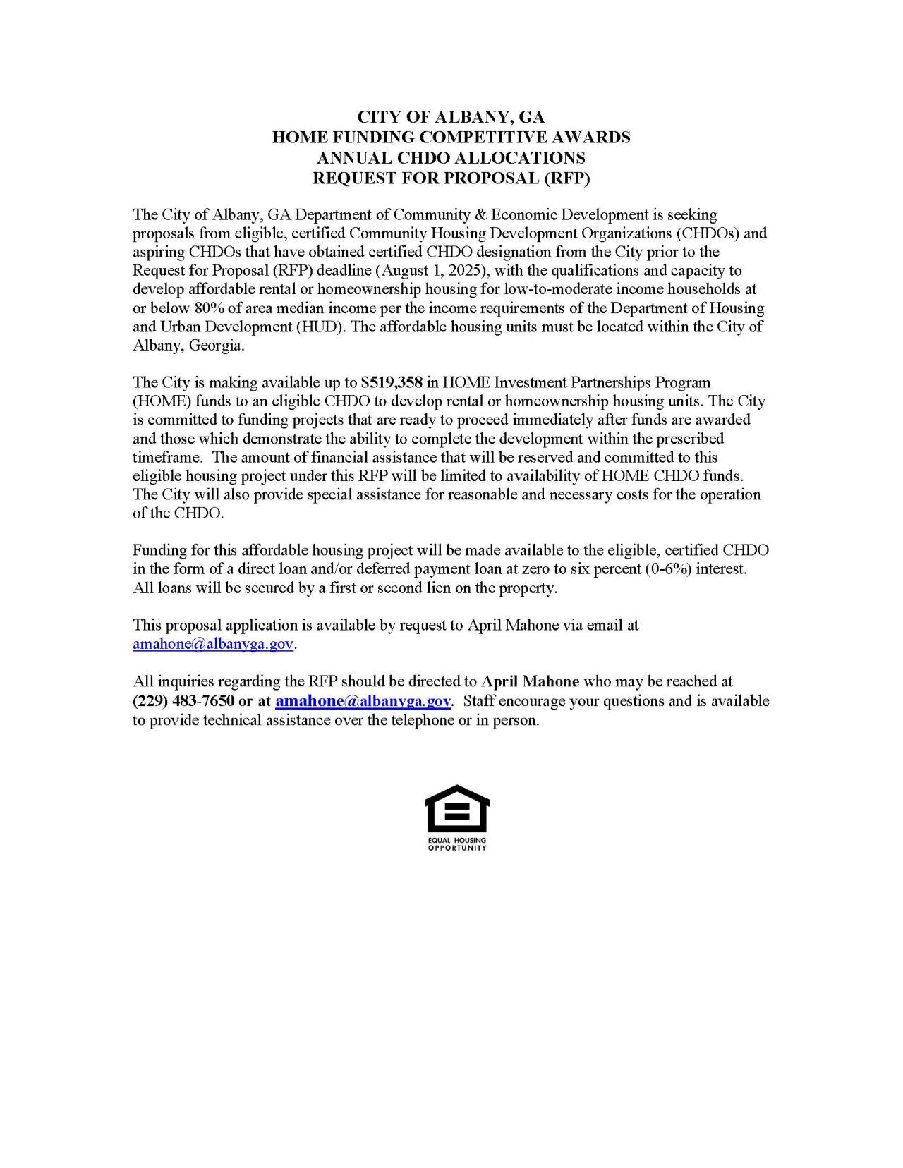 CHDO RFP 2025